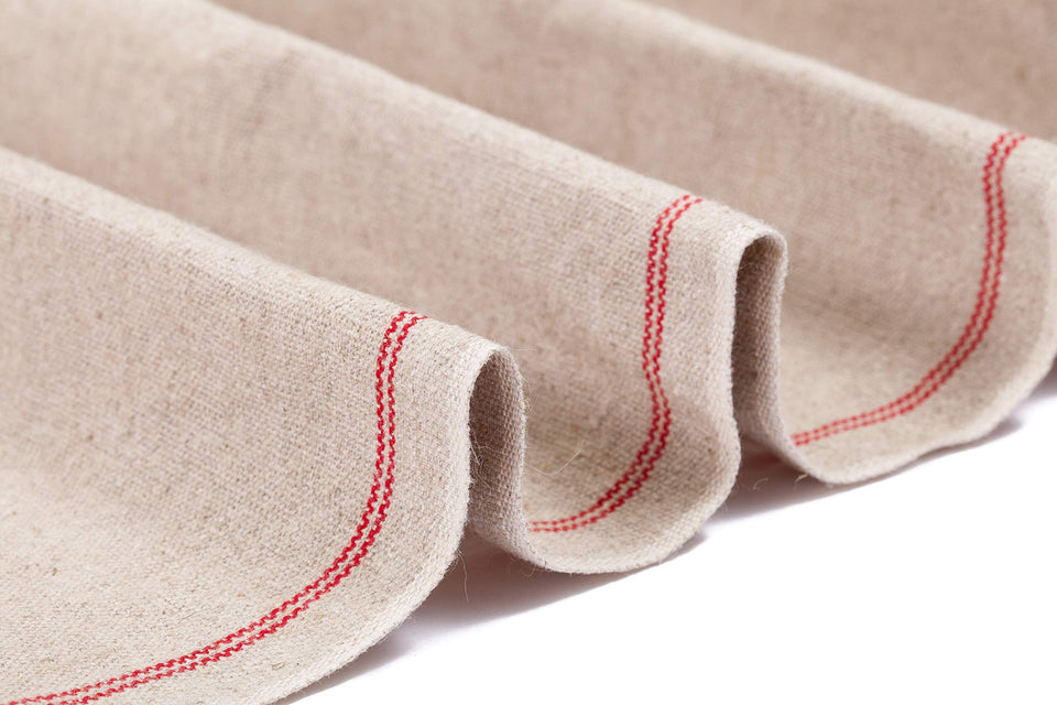 Saint Germain Bakery couche closeup shows natural flax linen texture for bread proofing