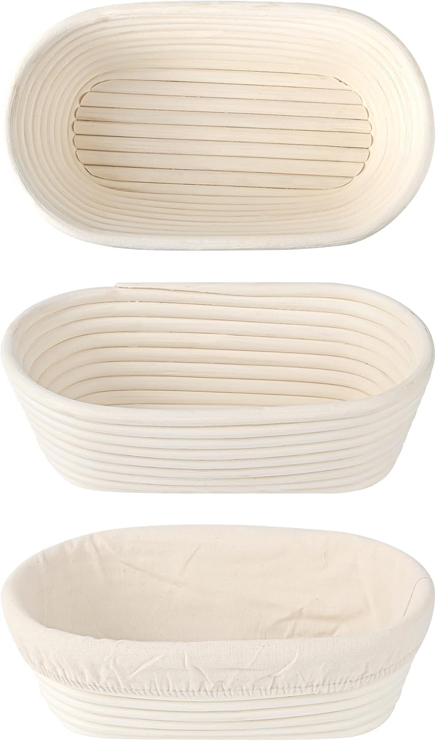 Saint Germain Bakery banneton smooth surface aids easy dough release.