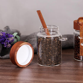 SAIOOL transparent glass jars add elegant storage to any kitchen.