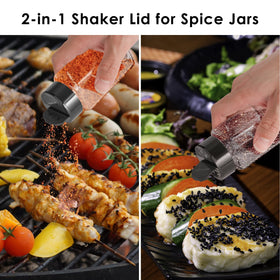 Saiveina black shaker lids provide shake and pour options