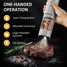 SAKAMOSH one-handed operation demonstrates effortless seasoning at the stove