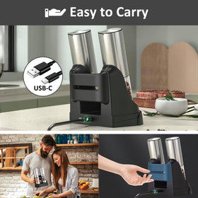 SAKAMOSH USB charging base enables simultaneous charging for two grinders