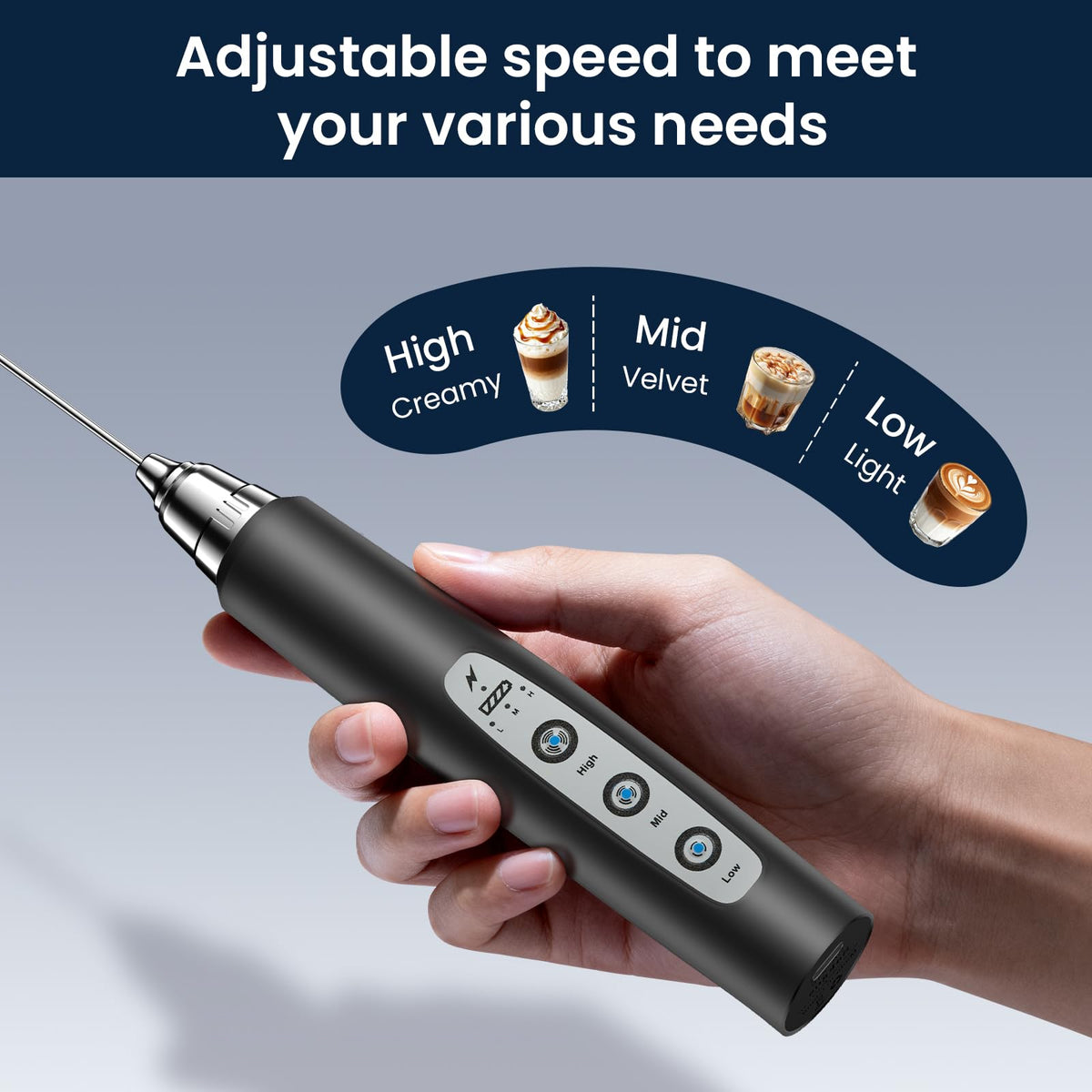 Sakgos-ergonomic-handle-milk-frother highlighting comfortable grip for easy frothing.