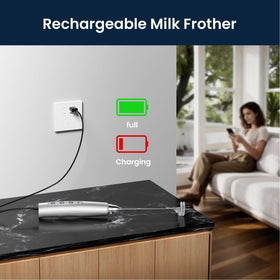 Sakgos milk frother 3 speed indicator lights help you control texture.