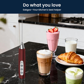 Sakgos compact design fits small kitchens and travel spaces for quick frothing