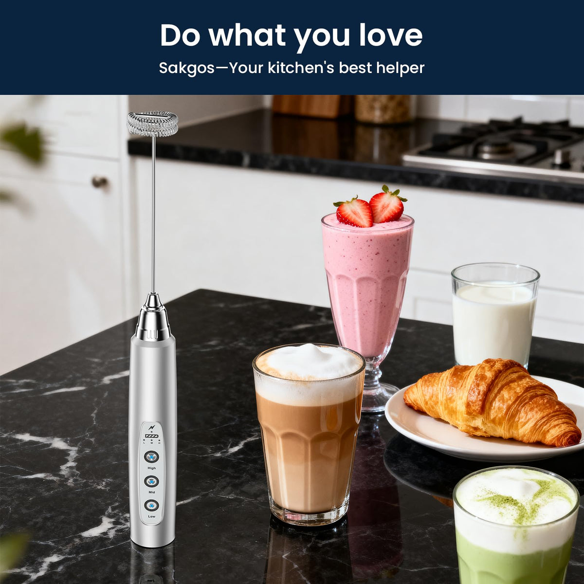 Sakgos milk frother one button operation simplifies use for daily drinks.