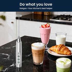 Sakgos milk frother one button operation simplifies use for daily drinks.
