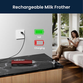 Sakgos milk frother offers three speeds for precise blending and foaming