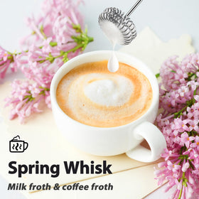 Sakgos frother showing USB Type-C charging indicator for quick power