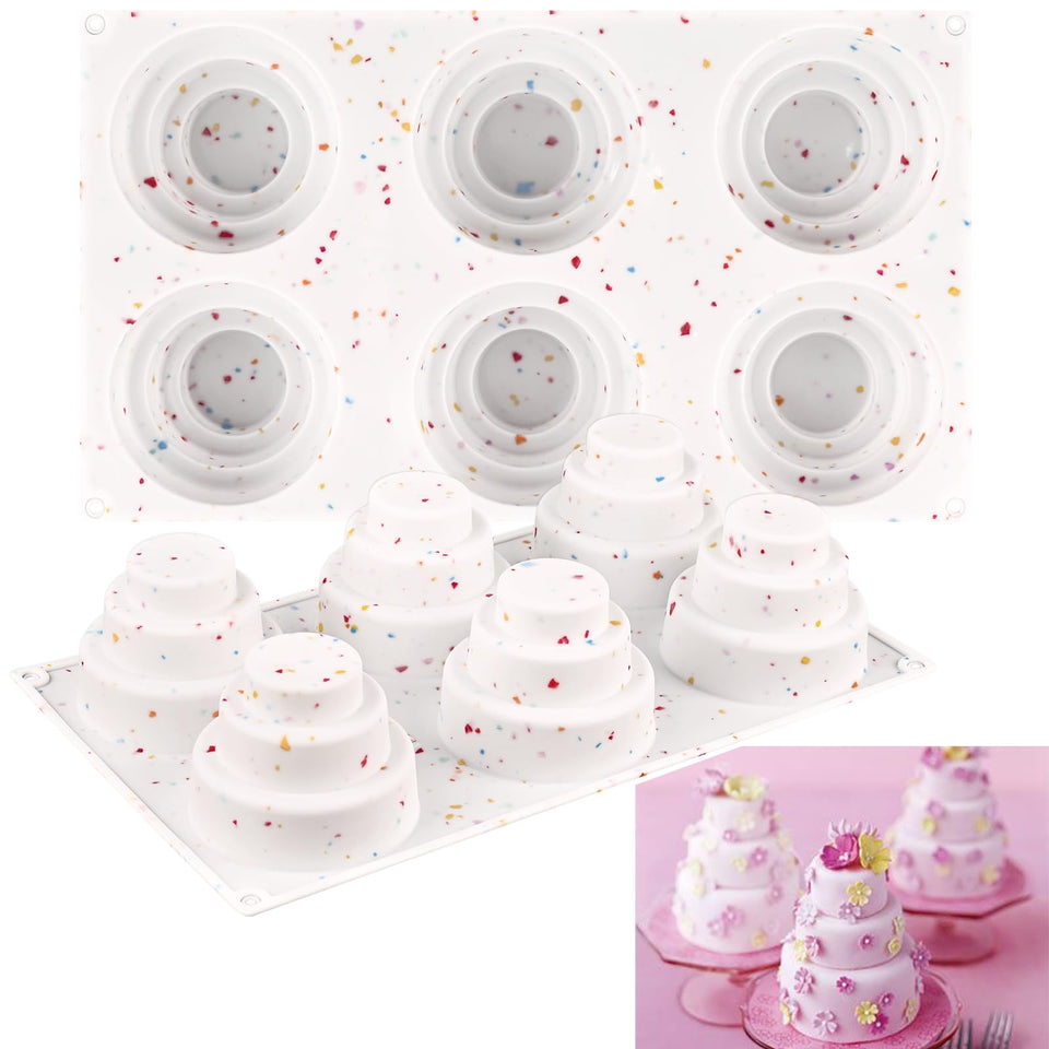 Sakolla 2-pack mini cake molds for six easy-release mini cakes