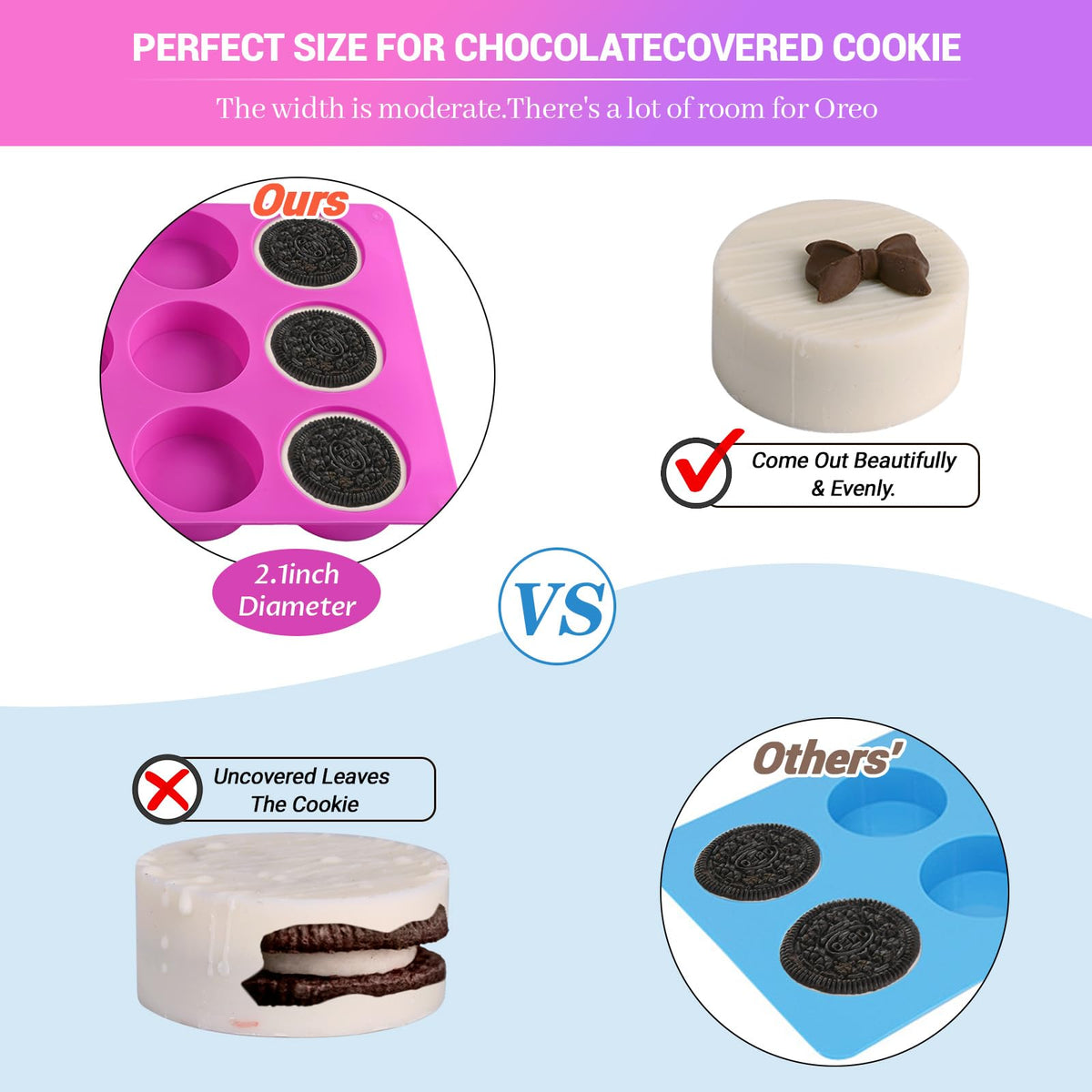 Heat-resistant silicone safe from -40°F to 446°F for versatile recipes.