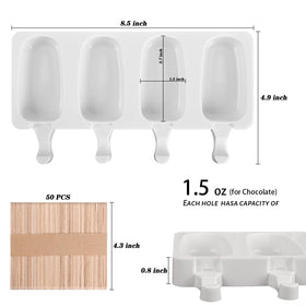 Sakolla wooden sticks included for sturdy popsicle handling and easy serving