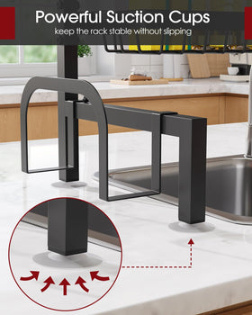 Sakugi cutting-board-holder keeps boards off the counter during air drying.