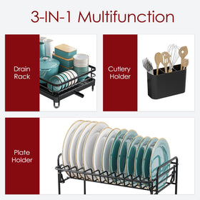 Sakugi dish drying rack bottom tier holds bowls and pots for air drying