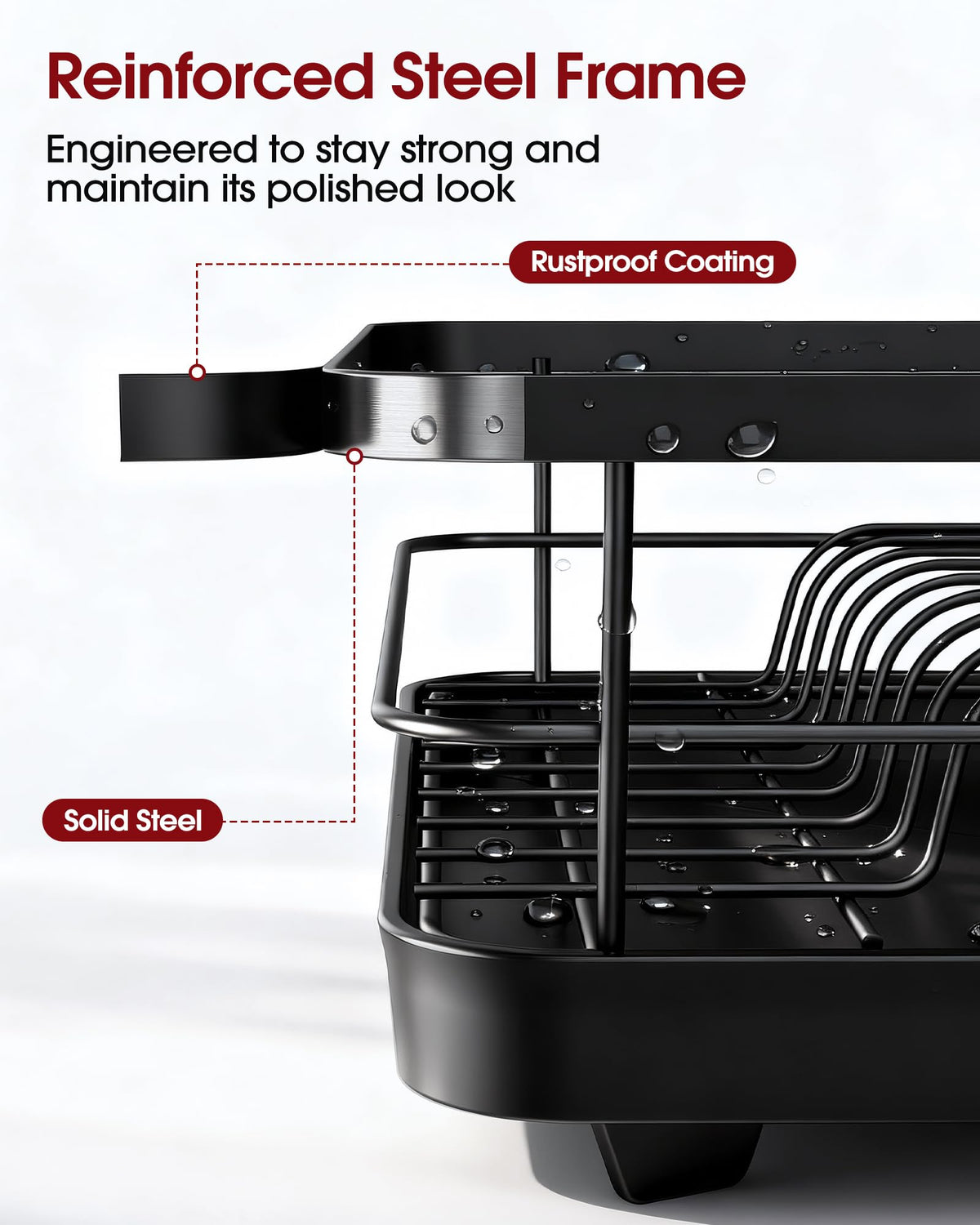 Sakugi rack with four anti-slip legs provides stable placement.