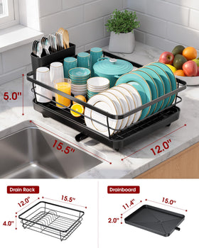 Sakugi cutlery holder separates spoons and forks for organized drying.