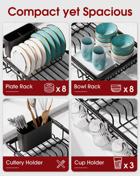 Sakugi expandable rack length adjusts to fit different sinks.