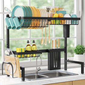 Sakugi over-the-sink rack with full setup for organized, space-saving countertop drying.
