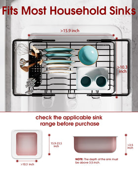 Sakugi stainless steel dish drainer is rust-resistant for durability.