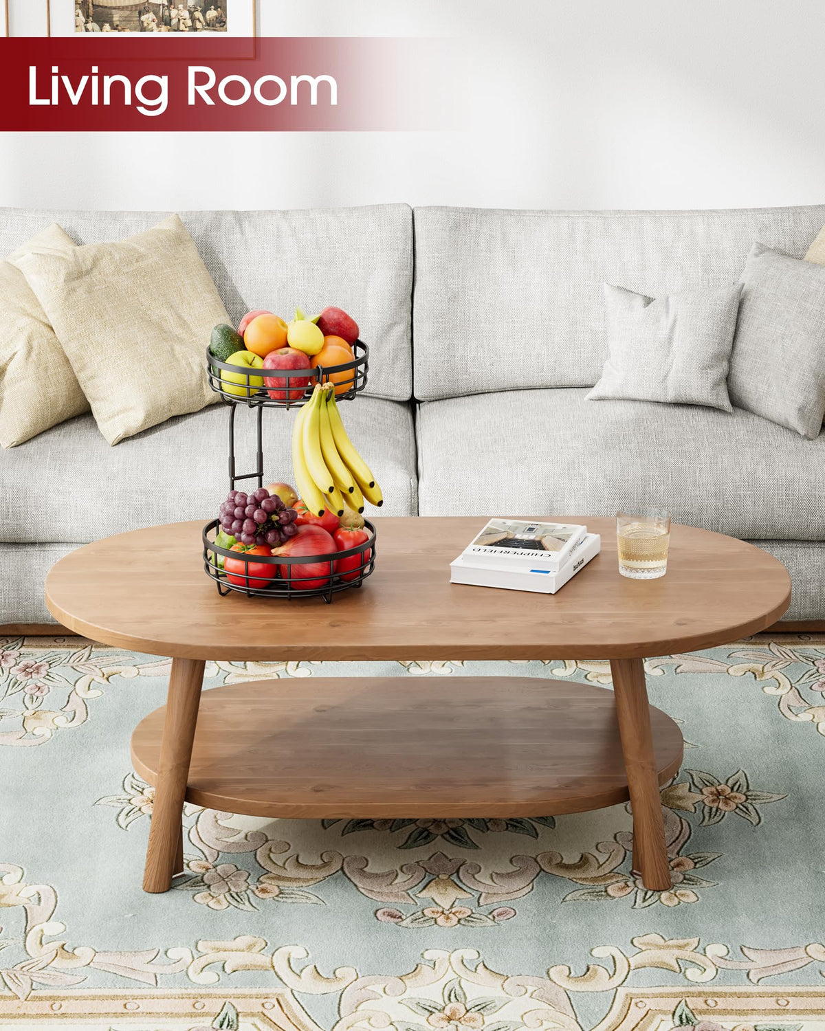 Sakugi two-tier to separate bowls option adapts to living room, kitchen, or bathroom.