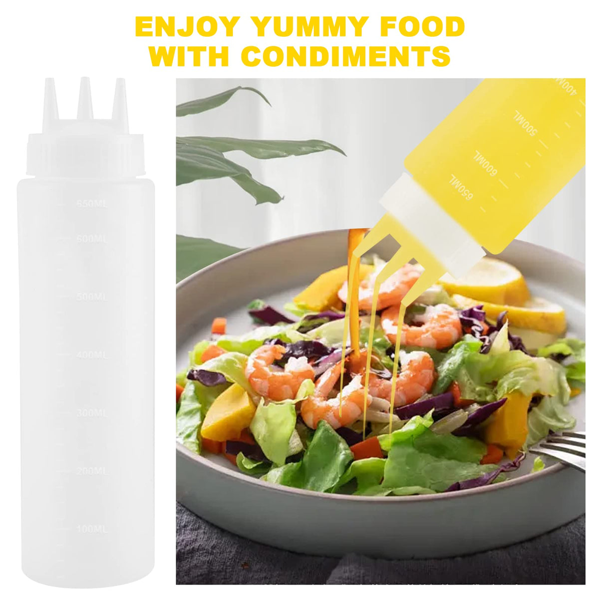 Saladulce ABS plastic bottles, food-safe and durable for daily use.