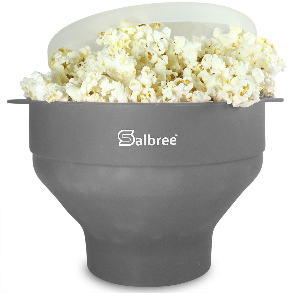 Salbree collapsible popcorn bowl for compact storage in small kitchens.