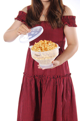 Salbree compact popcorn popper fits in any kitchen drawer