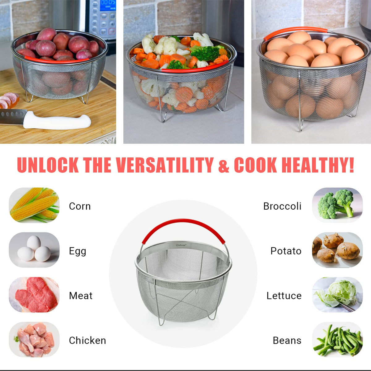 Salbree steamer basket is dishwasher safe for effortless cleanup