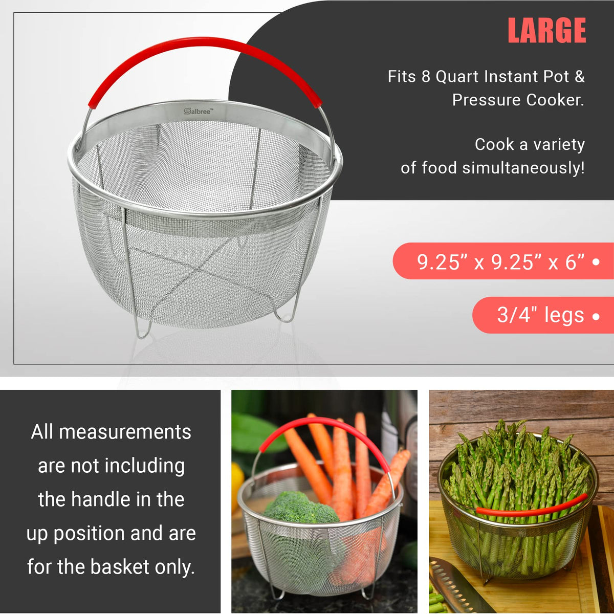 Salbree steamer basket with integrated egg bite mold for quick snacks