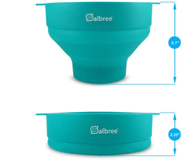 Salbree aqua color adds a bright kitchen accent while saving space
