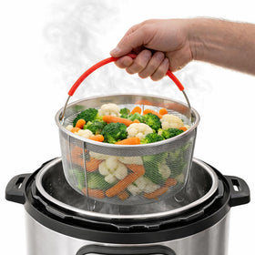 Salbree steamer basket 3qt front view for easy access