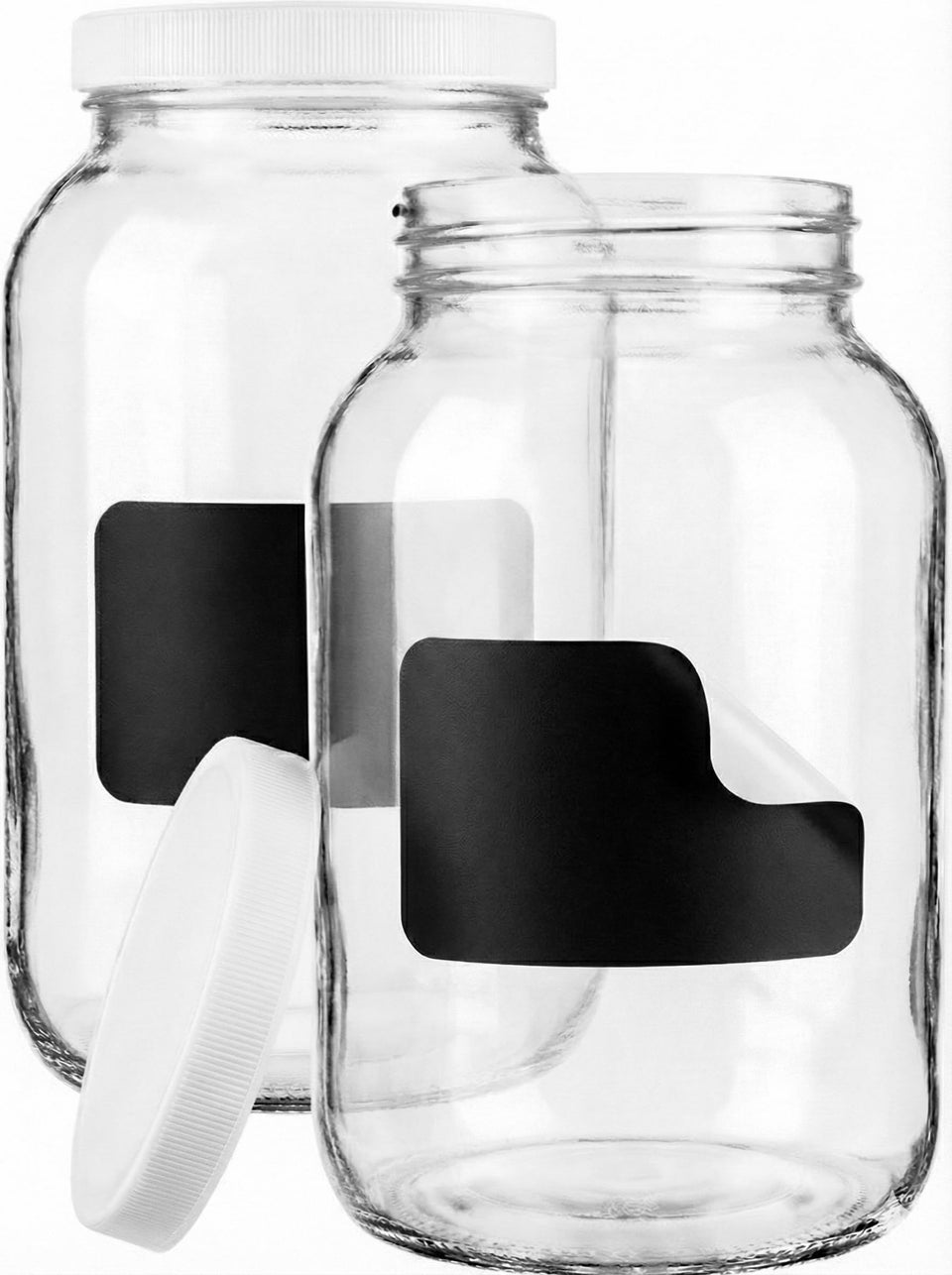 Sally's Organics large gallon jar with wide-mouth lid for easy access.