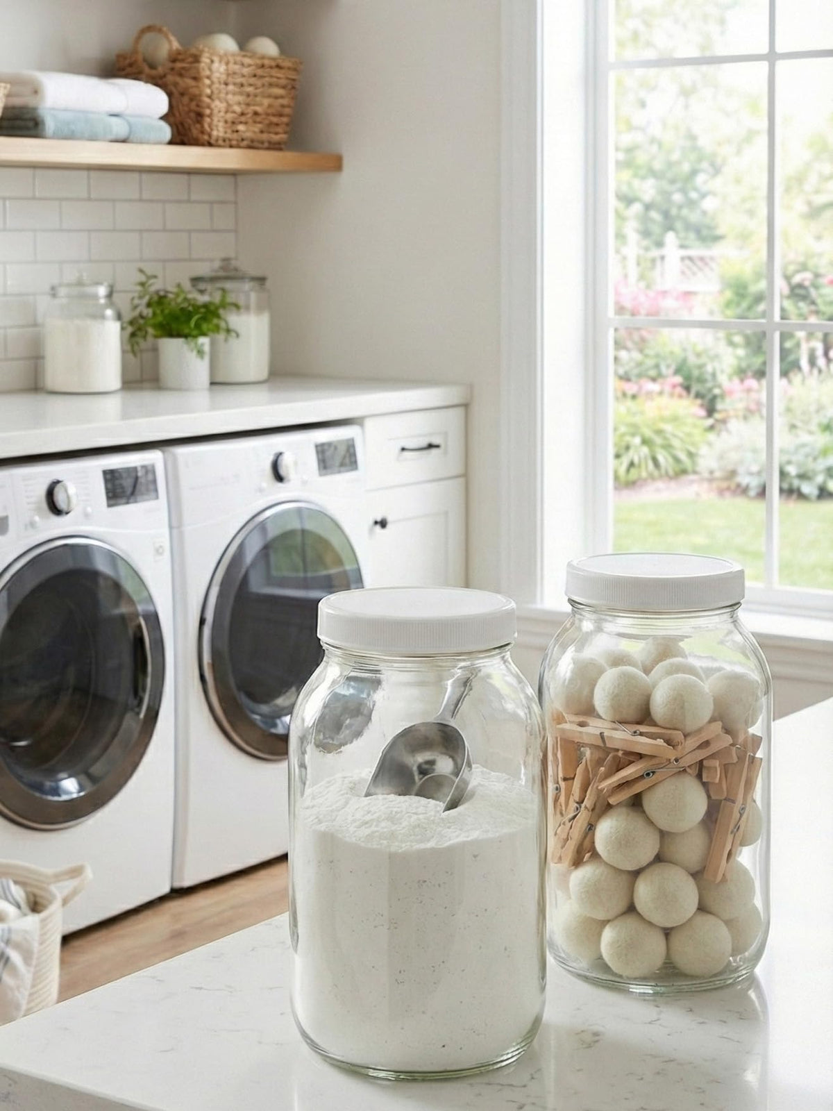 Sally's Organics USA-made jar for quality kitchen storage.