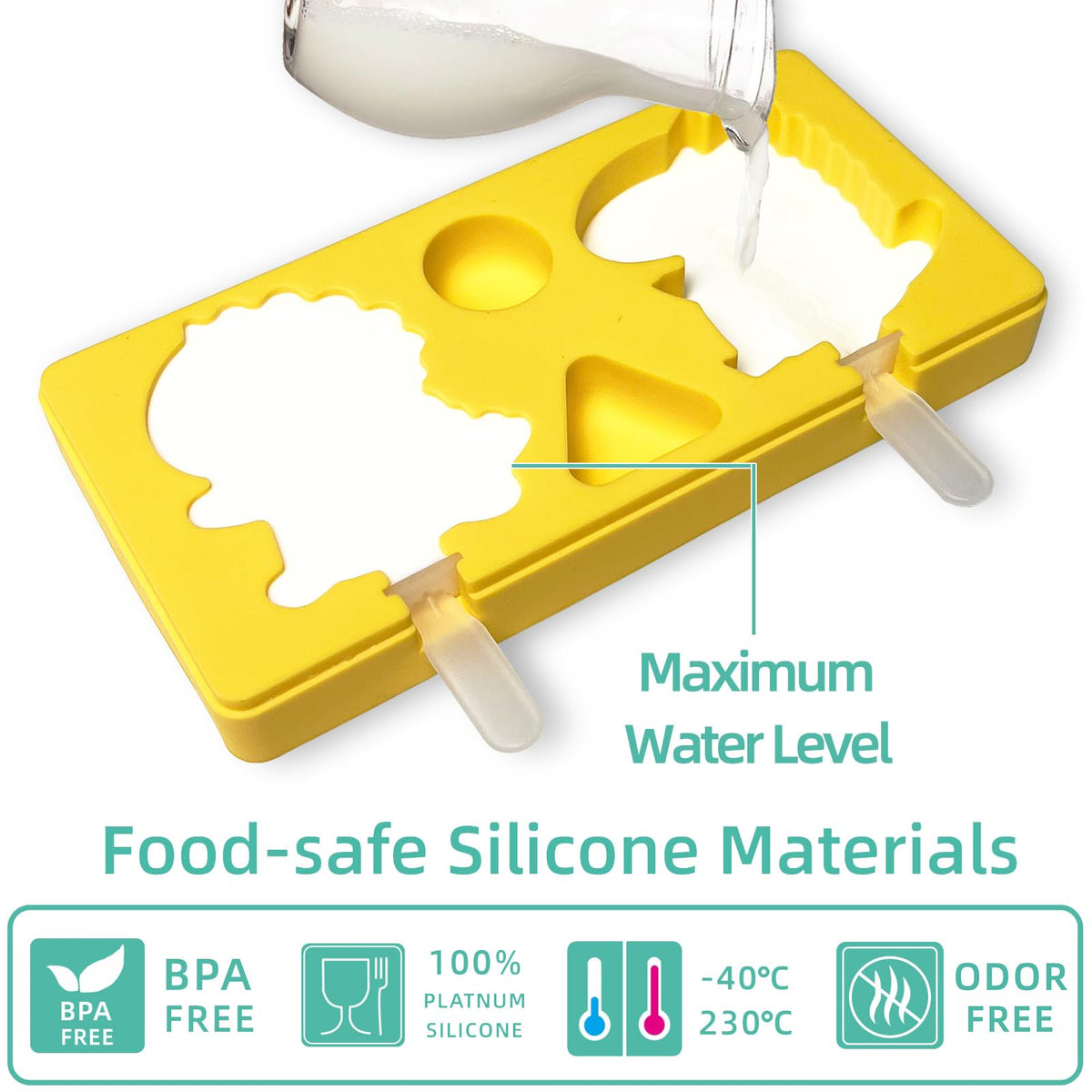 Salomayes 10-cavity silicone molds with easy-release handles for quick demolding