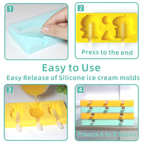 Salomayes stackable popsicle molds save freezer space during busy mornings