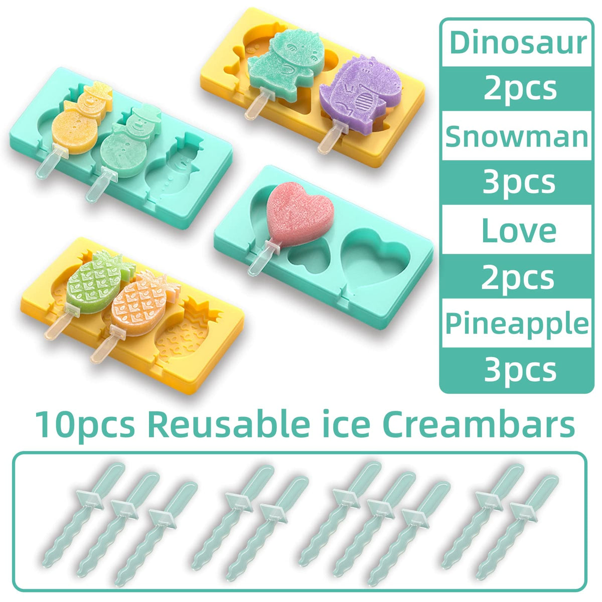 Salomayes BPA-free silicone molds withstand freezing for long lasting use