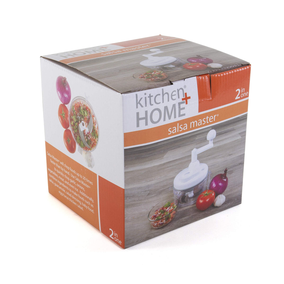 Salsa Master dual-direction cutting enables versatile prep.