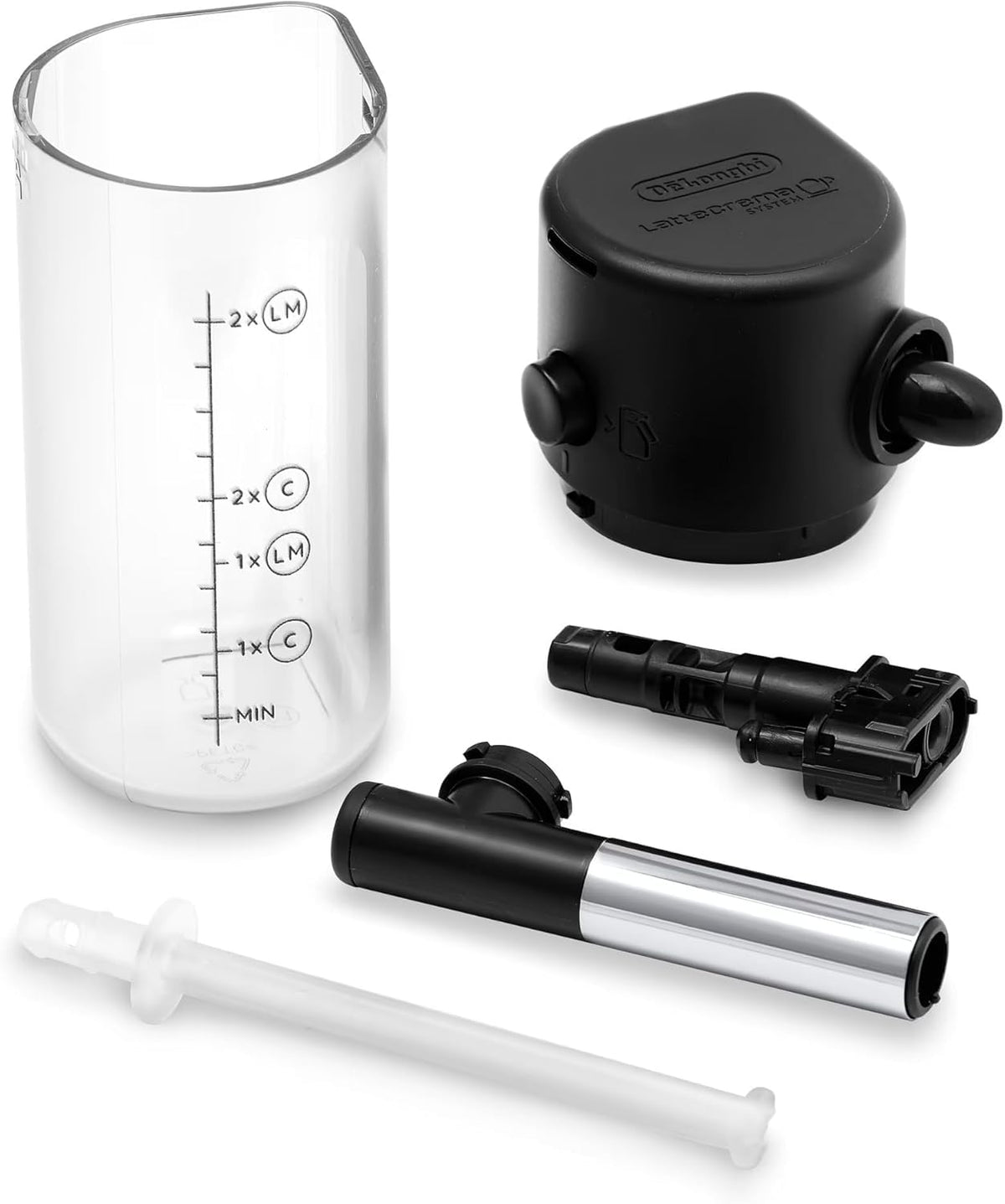 Salt Neck milk container compatible with ECAM290 series, ideal for cappuccinos and lattes.
