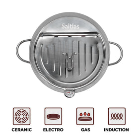 Saltlas deep fryer pot oil drain rack aids quick draining of excess oil