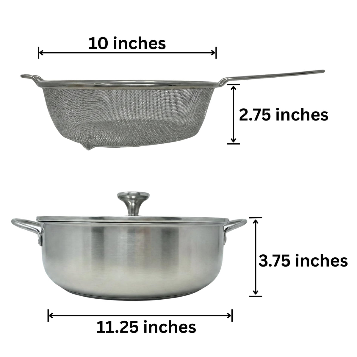 Saltlas max fill oil line guides safe frying levels.