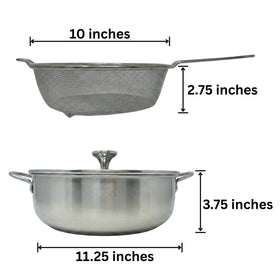 Saltlas max fill oil line guides safe frying levels.