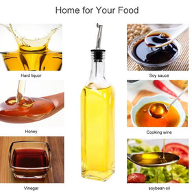 Salzesfalls multipurpose condiment dispenser supports oils, vinegars, and sauces.
