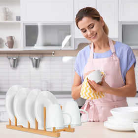 SAMEBUTECO easy-assembly bamboo rack installs quickly for a tidy kitchen upgrade