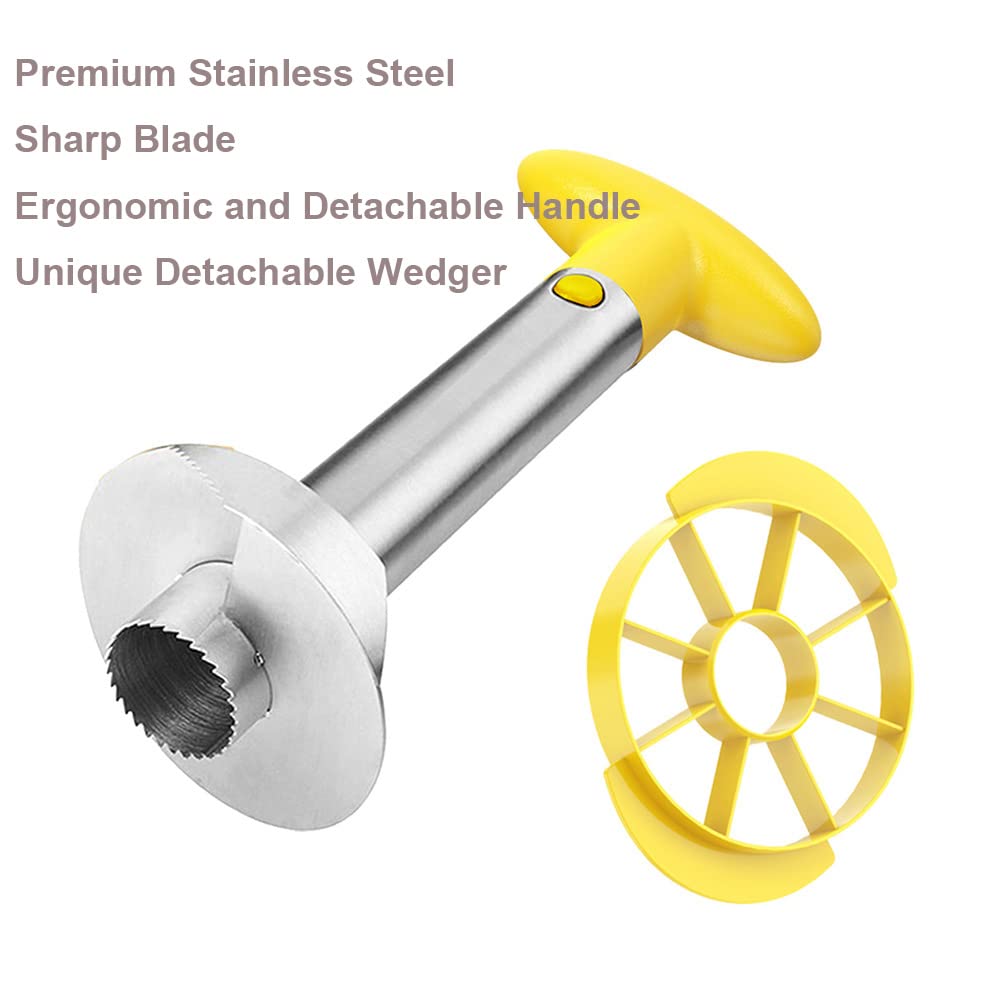 SameTech pineapple slicer shows even rings for salads.