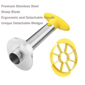 SameTech pineapple slicer shows even rings for salads.