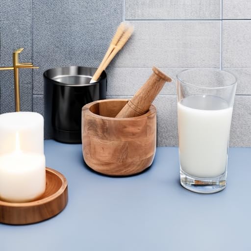 Samhita handmade acacia set adds rustic charm to your counter.