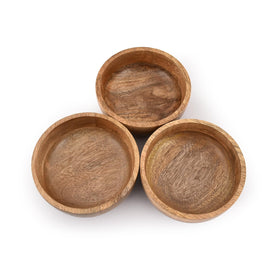 Samhita mango wood round bowl for appetizers elevates your platter