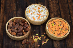 Samhita mango wood round bowl for candy brings rustic charm to any tray