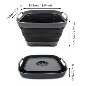 SAMMART 10L dishpan with four legs stable on counter or sink edge