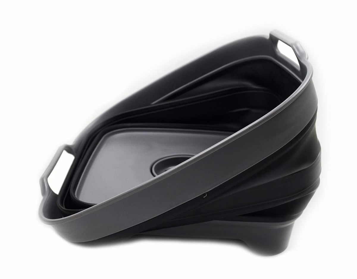 SAMMART 10L dishpan in sink showing integrated drain
